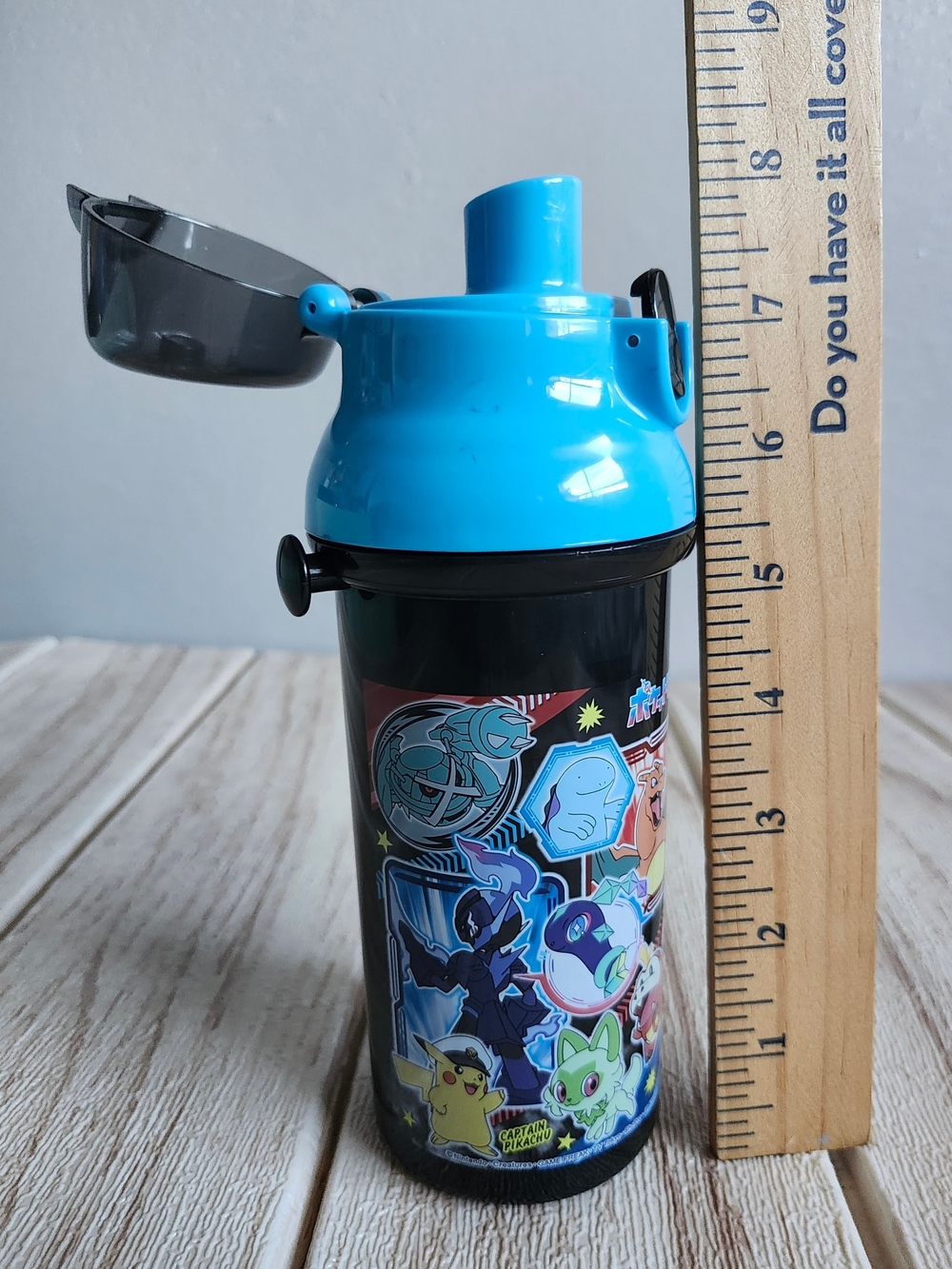 Skater Japan Pokémon Plastic Water Bottle Kids 480ml Blue Black One-Push Cap
